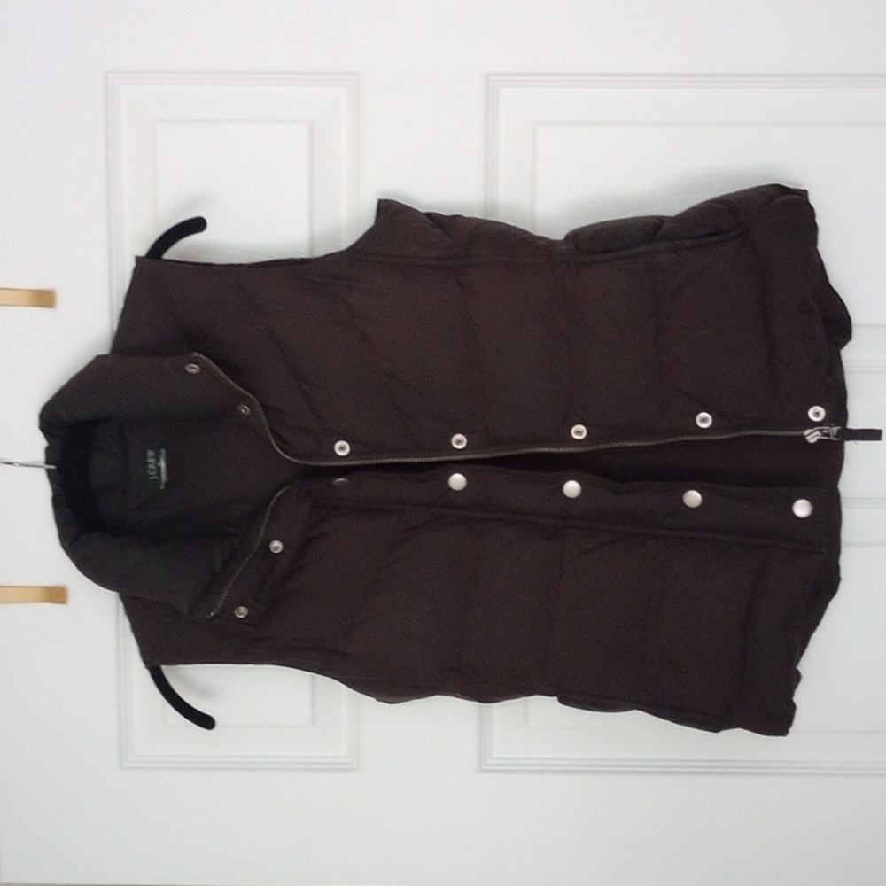 JCrew puffer vest, brown